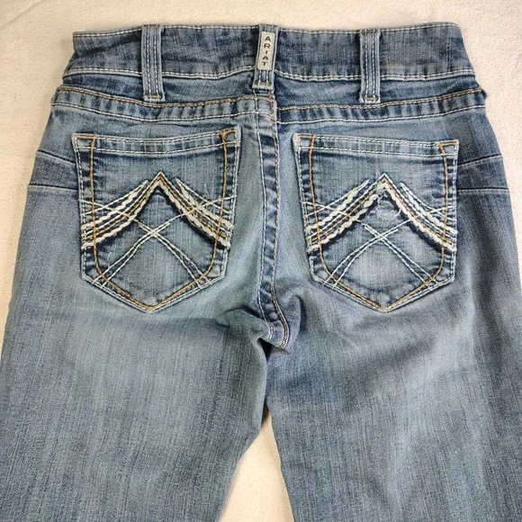 Ariat REAL Jeans Women 26R Mid Rise Stretch Whipstitch Boot Cut Western 10014022 - Picture 8 of 16